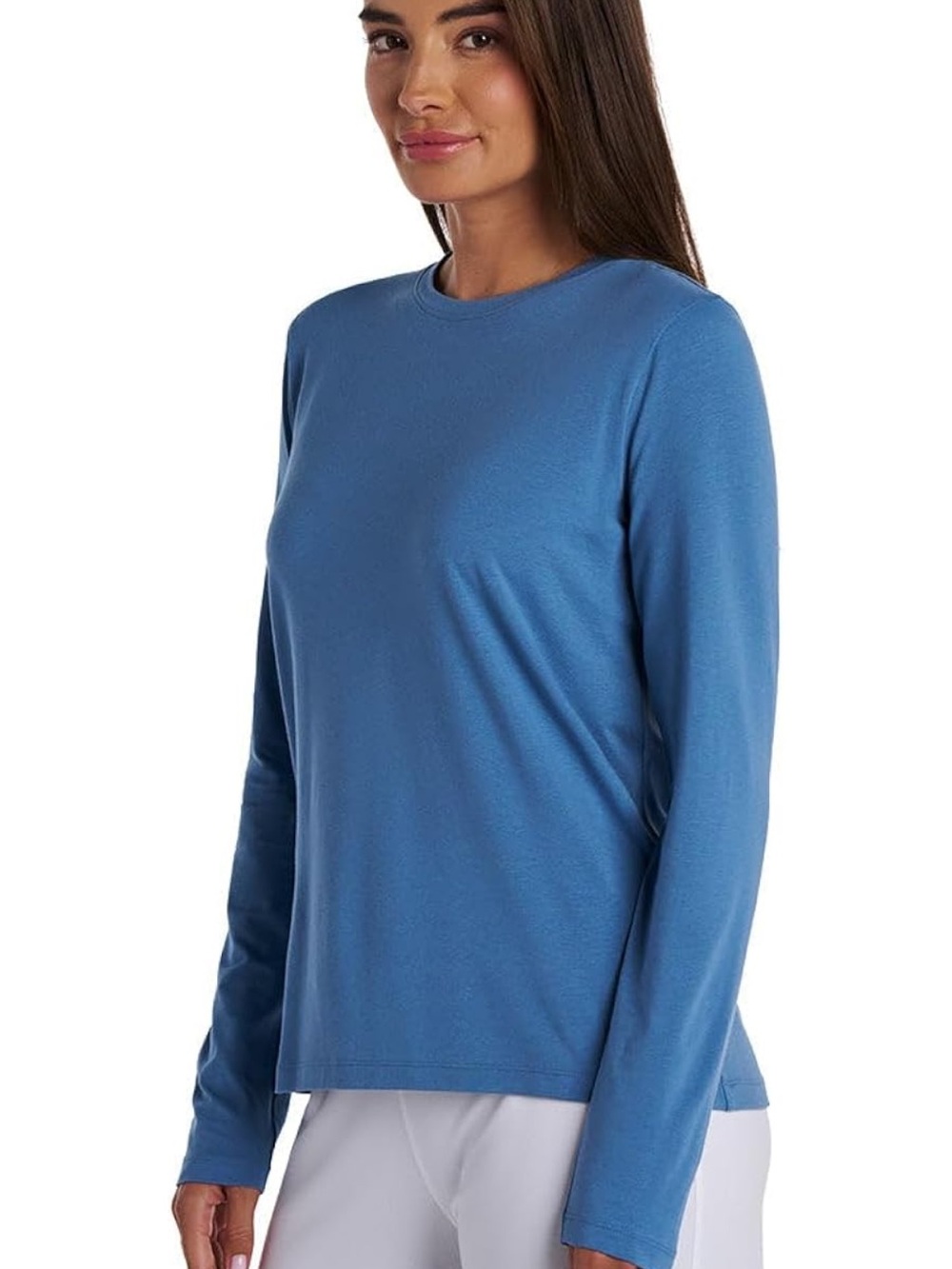 🌸2/$50🌸 COOLIBAR Morada Long Sleeve Crewneck Top, Blue Dusk